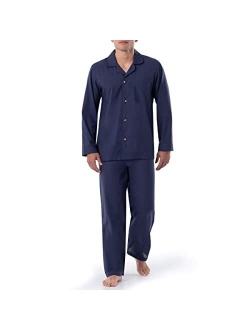 Men's Broadcloth Long Sleeve Shirt and Pant Pajama Set