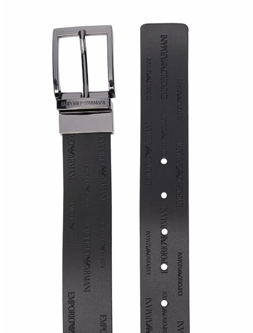 Emporio Armani all-over embossed logo belt