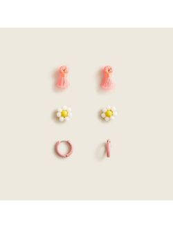 Girls' spring-forward earrings pack