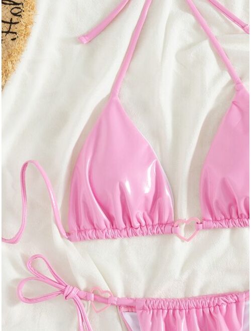 Shein Heart Ring Linked Bikini Swimsuit