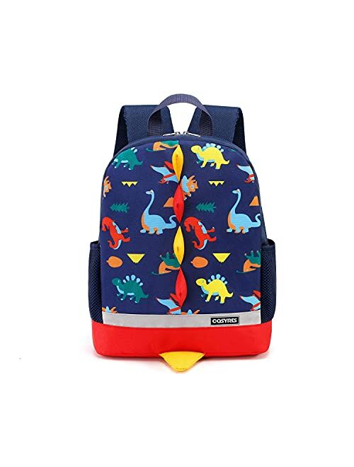 Cosyres Toddler Backpack Dinosaur Preschool for Boys Girls with Leash Chest Strap,Toddler Rucksack Kids School Bag for Boys 3-5 Years 33x10x27cm/13x3.9x10.6in