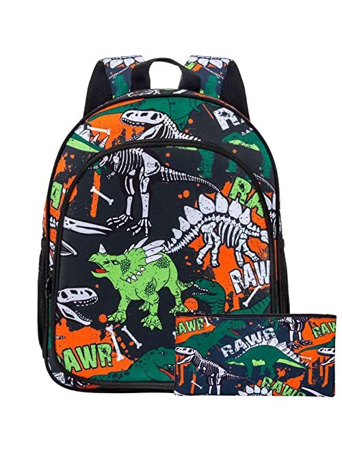 Ccjpx Toddler Backpack, 12.5” Dinosaur Preschool Bookbag for Boys Cute Kindergarten School Bag