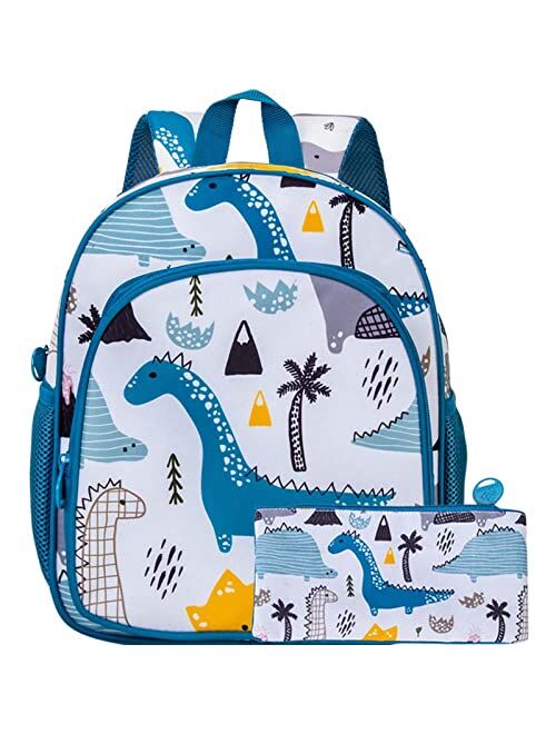 Ccjpx Toddler Backpack, 12.5” Dinosaur Preschool Bookbag for Boys Cute Kindergarten School Bag