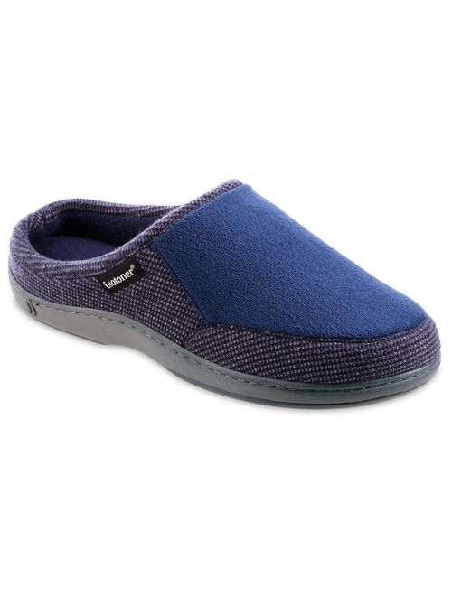 Men's isotoner Microterry and Waffle Travis Hoodback Slippers