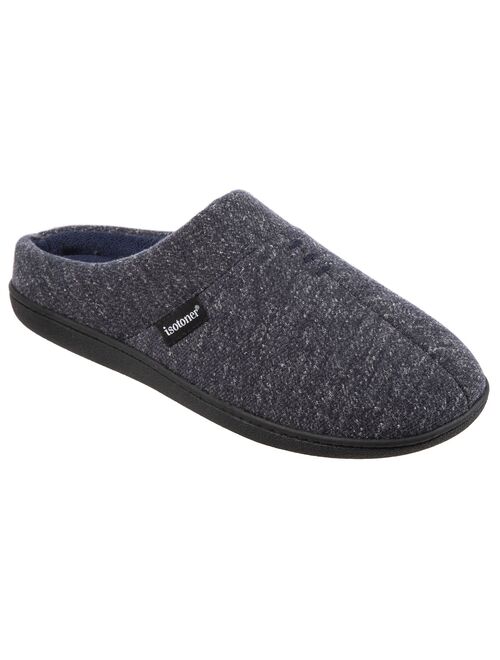 Men's isotoner Preston Heather Knit Hoodback Slippers