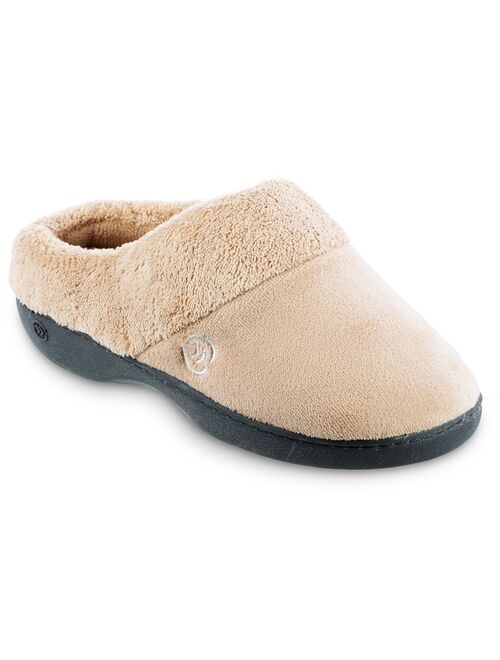 Women's isotoner Mixed Microterry Hoodback Slippers