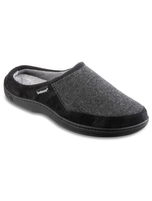 Men's isotoner Herringbone Logan Hoodback Slippers