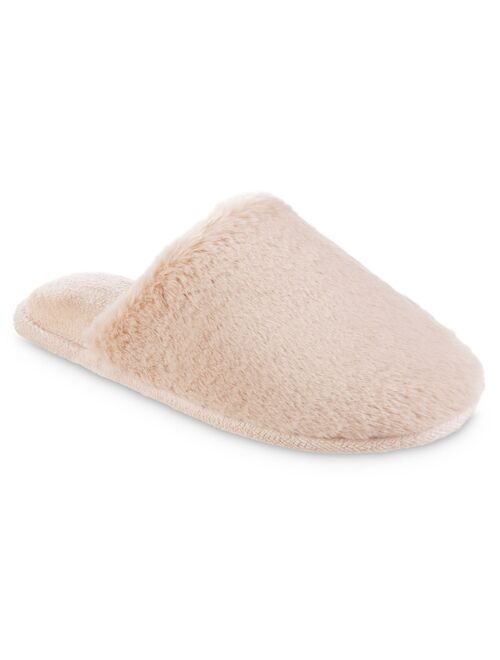 isotoner Women's Shay Faux Fur Clog Slippers