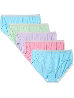 Fruit of the Loom Women's 10 Pack Original Cotton Hi-Cut Panties