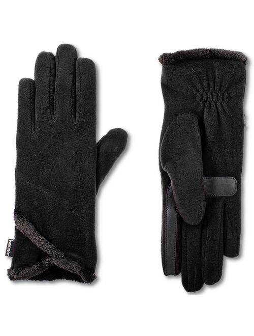 Women's isotoner SmartDRI Lined Stretch Fleece Gloves with Overlap Wrist