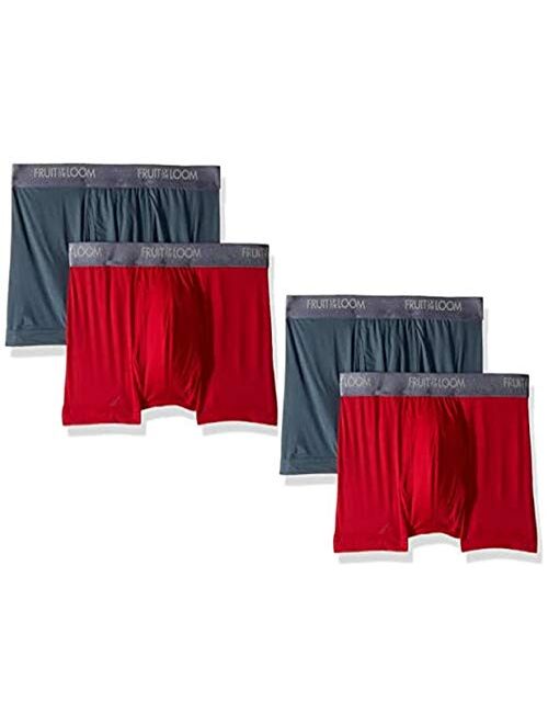 Fruit of the Loom Men's Everlight Boxer Briefs Underwear (Assorted - 4PK)