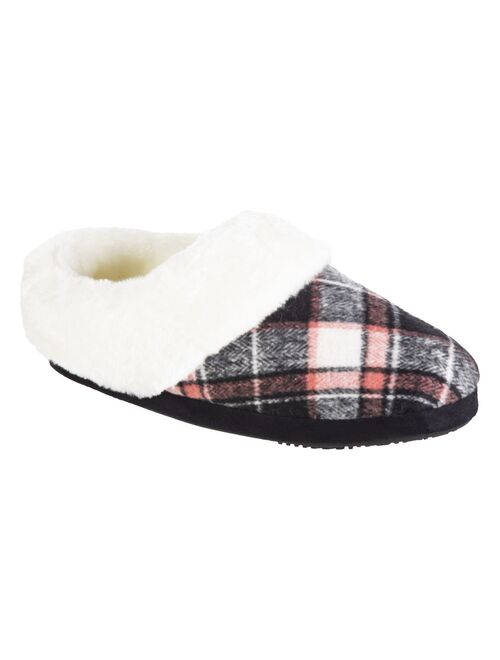 isotoner Women's Paige Plad Hoodback Slippers