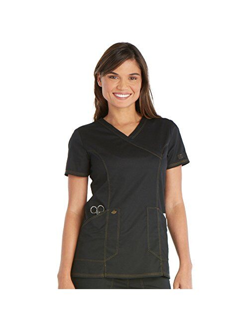 Dickies Essense DK804 Women's Mock Wrap Top