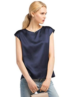 Blouse for Women Silk Tops for Ladies Summer Cool Comfy Charmeuse