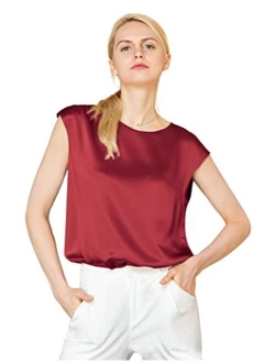 Blouse for Women Silk Tops for Ladies Summer Cool Comfy Charmeuse