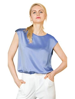 Blouse for Women Silk Tops for Ladies Summer Cool Comfy Charmeuse