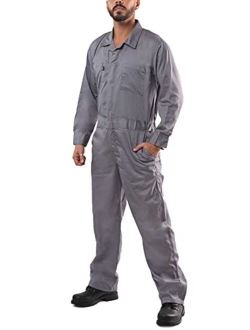 Kolossus Men's Long Sleeve Coverall - Blended - Adjustable Cuff - Utility Pockets