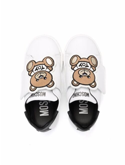 Moschino Kids Toy Bear patch sneakers