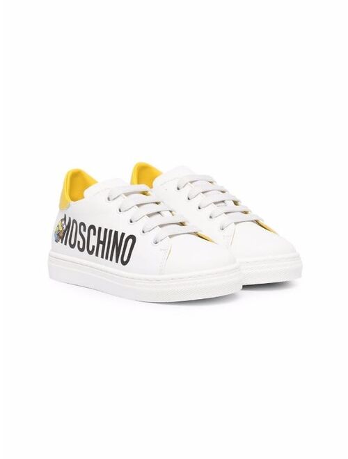 Moschino Kids logo-print low-top sneakers