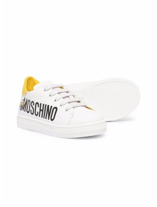 Moschino Kids logo-print low-top sneakers