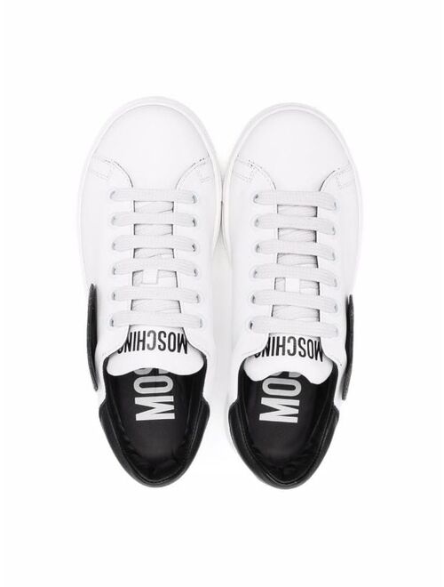 Moschino Kids teddy-patch low-top sneakers