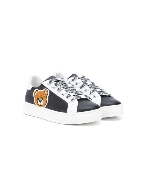 Moschino Kids Teddy Bear-patch low-top sneakers