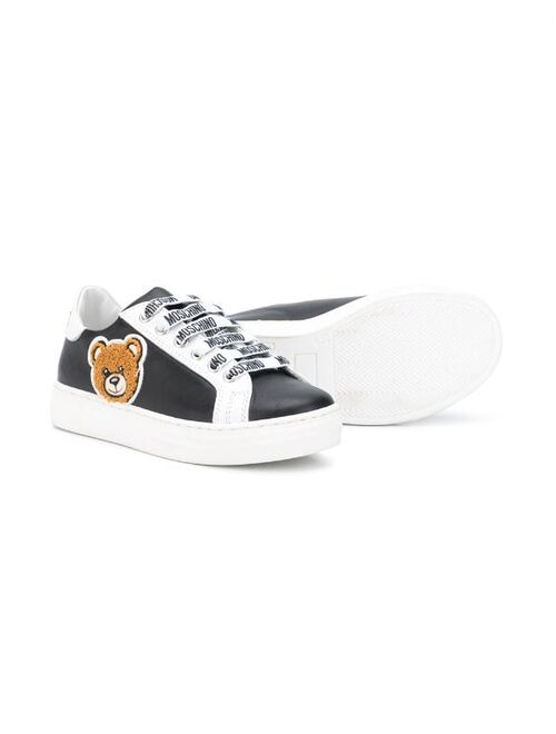 Moschino Kids Teddy Bear-patch low-top sneakers