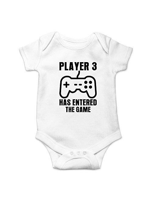 Crazy Bros Tee'S Crazy Bros Tees Player 3 Has Entered The Game - Gamer Baby Funny Cute Novelty Infant One-piece Baby Bodysuit