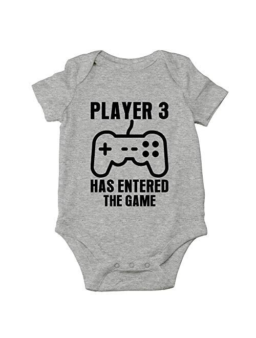 Crazy Bros Tee'S Crazy Bros Tees Player 3 Has Entered The Game - Gamer Baby Funny Cute Novelty Infant One-piece Baby Bodysuit