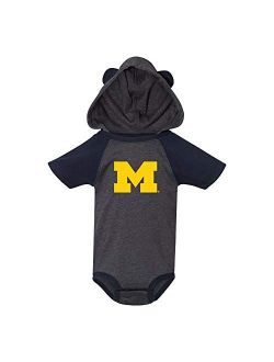 Ugp Campus Apparel Michigan Wolverines Primary Logo Hooded Bear Ears Creeper Bodysuit