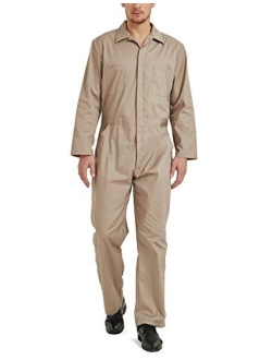 TOPTIE Men's Long Sleeve Coverall, Snap and Zip-Front Coverall