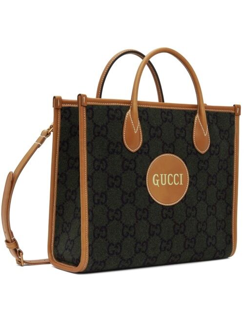 Gucci Khaki GG Supreme 'Script' Tote