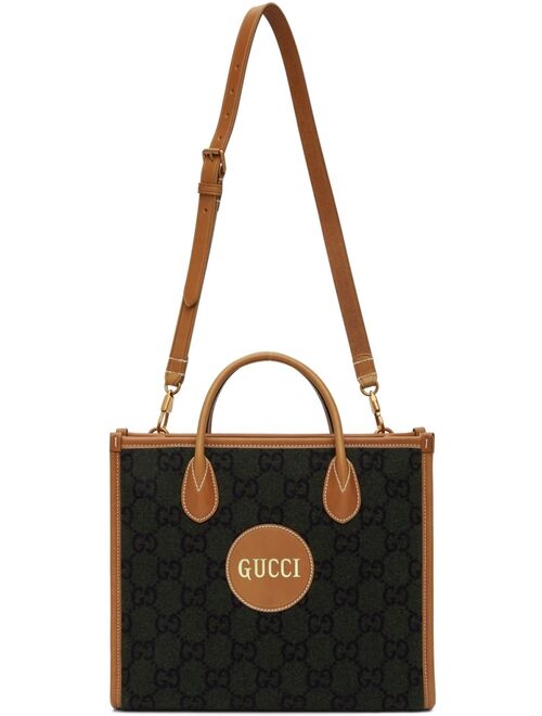 Gucci Khaki GG Supreme 'Script' Tote