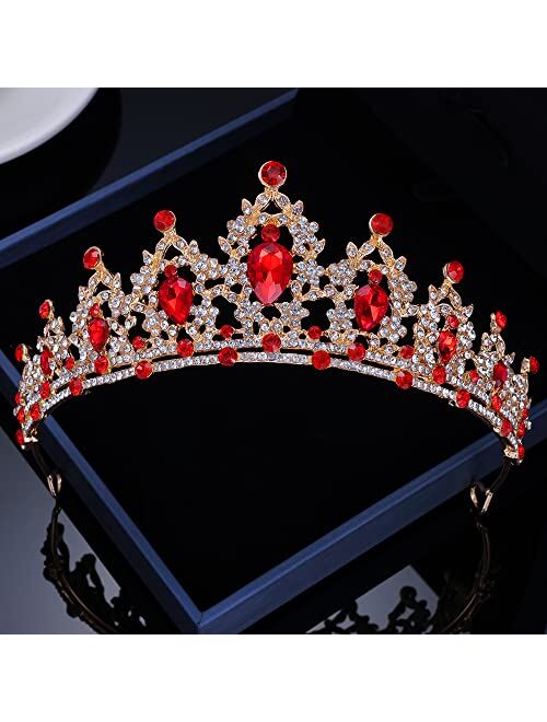 Kamirola - Queen Crown and Tiara Princess Crown for Women and Girls Crystal Headbands for Bridal, Princess for Wedding and Party (Black)