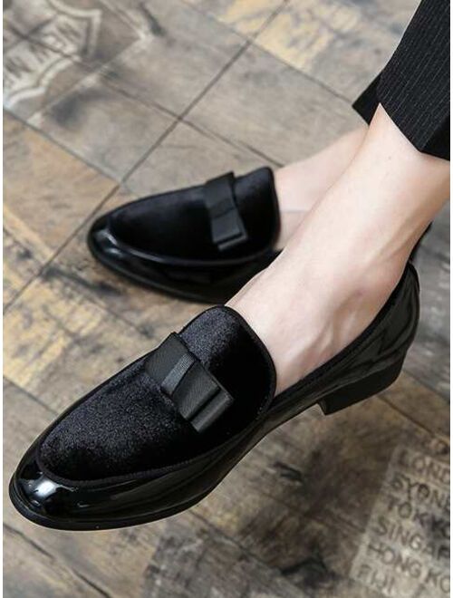 Shein Men Bow Decor Slip On Loafers