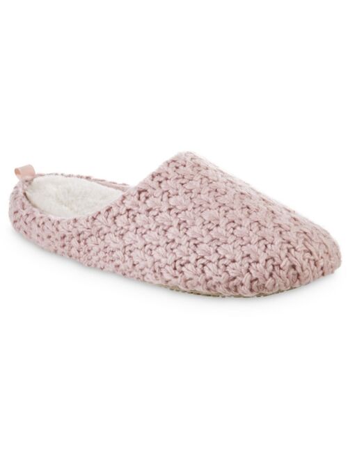 Isotoner Signature Women's Chunky Knit Sutton Hoodback Slippers