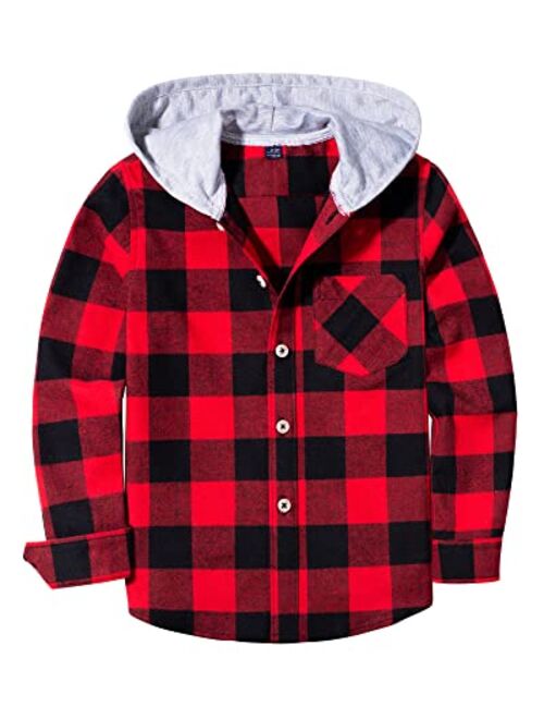 siliteelon Toddler Baby Boys Plaid Flannel Shirt Long Sleeve Button Down Shirts