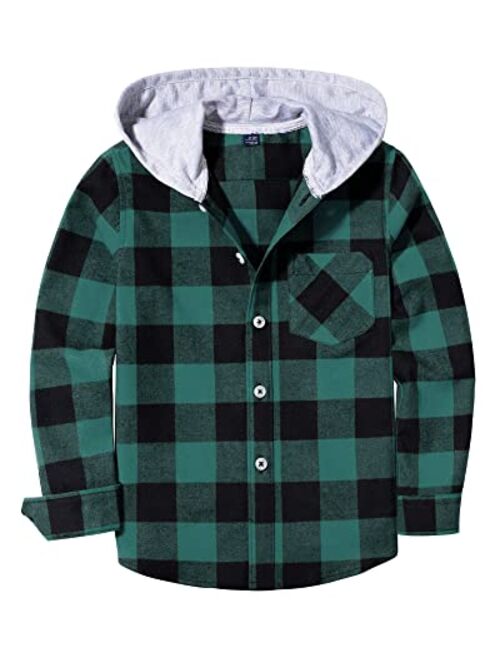 siliteelon Toddler Baby Boys Plaid Flannel Shirt Long Sleeve Button Down Shirts