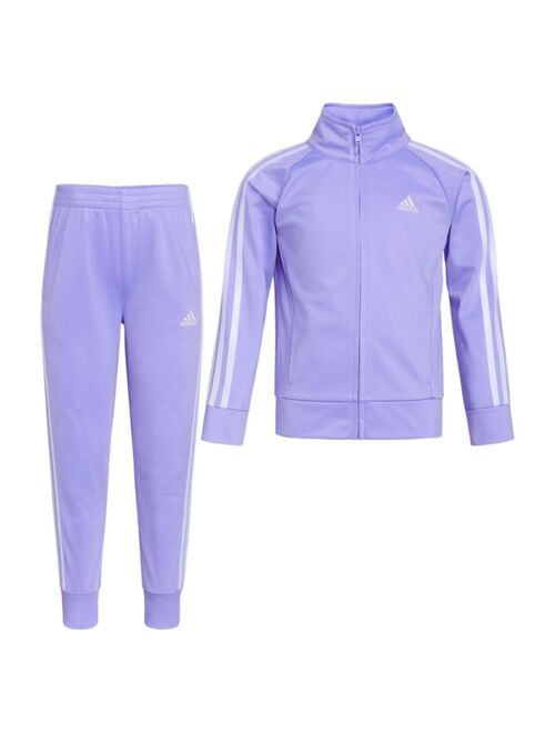 adidas Little Girls Classic Tricot and Track Set, 2 Piece