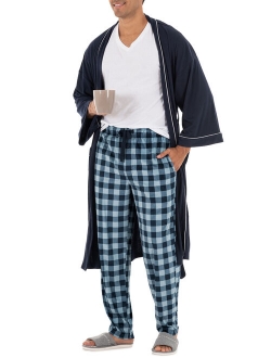 Sleep Pants Elastic Waistband Pockets Super Soft Plaid Pajamas (Men's) 1 Pack