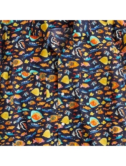 Short-sleeve camp-collar shirt in Liberty print