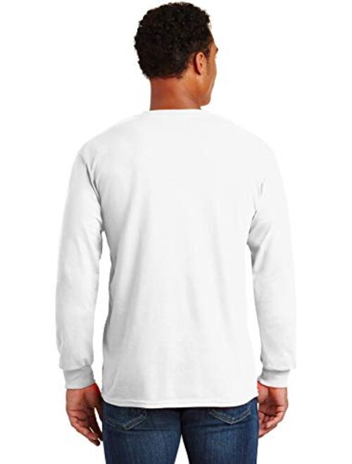 Gildan Ultra Cotton 6 oz. Long-Sleeve Pocket T-Shirt (G241) WHITE