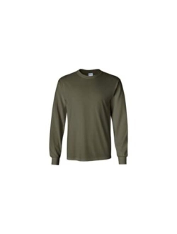 Ultra Cotton 6 oz. Long-Sleeve T-Shirt (G240) Military Green