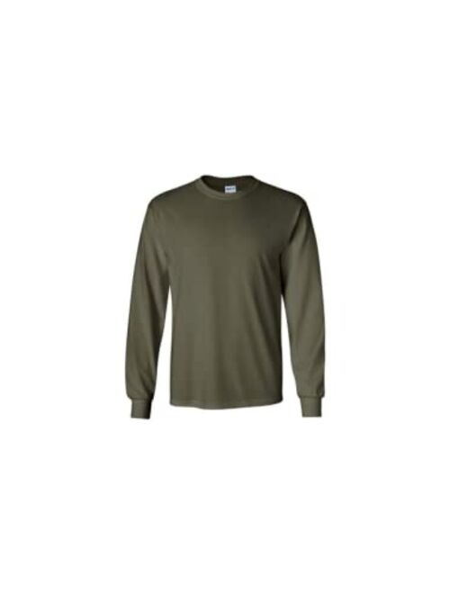 Gildan Ultra Cotton 6 oz. Long-Sleeve T-Shirt (G240) Military Green