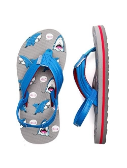 Watelves Girls & Boys Kids Flip Flop summer Slide Sandals Slip on Suitable for Bath Shower Beach pool (Little Kid/Big Kid)