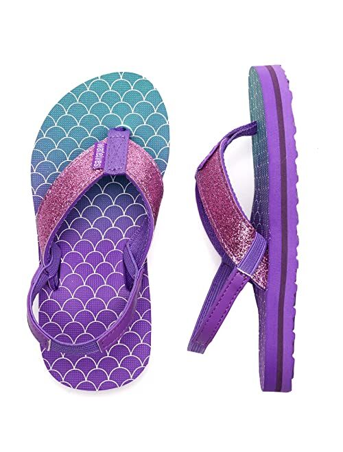 Watelves Girls & Boys Kids Flip Flop summer Slide Sandals Slip on Suitable for Bath Shower Beach pool (Little Kid/Big Kid)