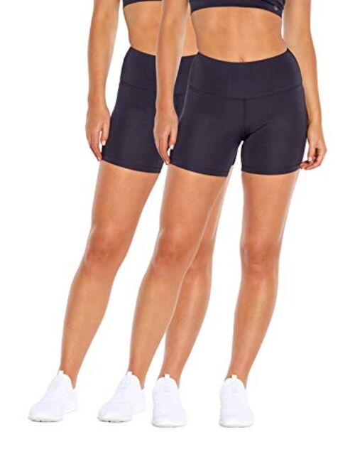 Bally Total Fitness Women's High Rise 5" Bike Short-2 Pack