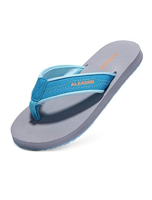 Aleader Kids Flip Flops Sandals Lightweight Thong Sandals Beach/Pool Youth Slides (Little Kid/Big Kid)