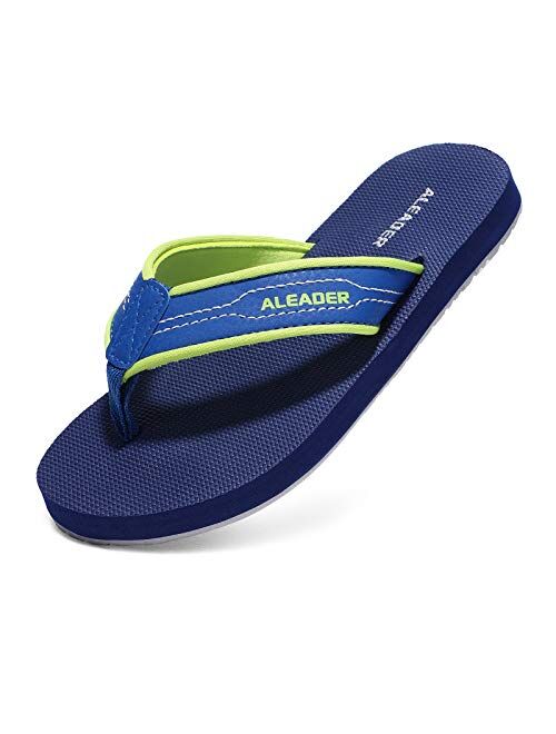 Aleader Kids Flip Flops Sandals Lightweight Thong Sandals Beach/Pool Youth Slides (Little Kid/Big Kid)