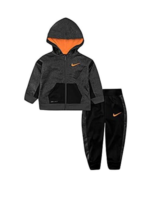 Nike Kids Baby Boy's Therma Full Zip Hoodie and Jogger Pants Two-Piece Set (Toddler)